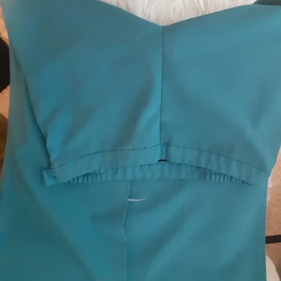 Metrostyle Women's Retro 2 Pc Pants Suit Turquoise Sz 10 #317 - Picture 3 of 6